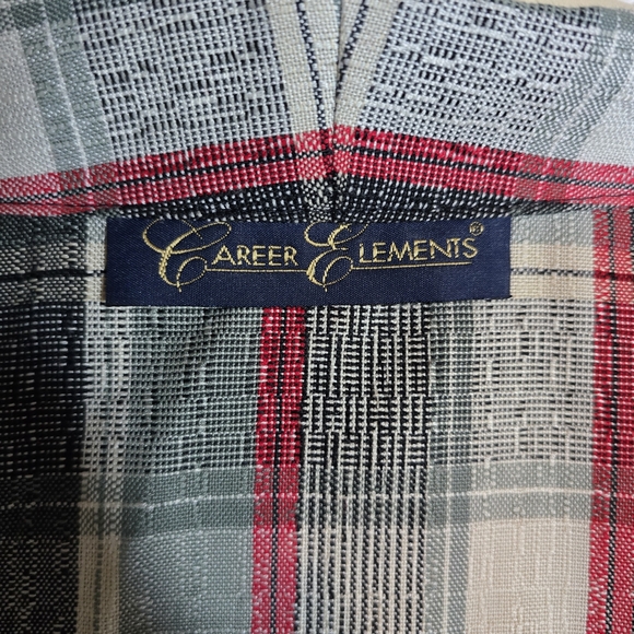 Oversized Vintage Career Elements Plaid Blazer - Picture 5 of 5